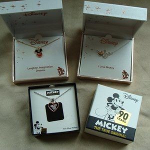 Disney silver-plated necklaces